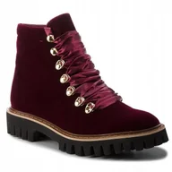 Botki damskie - EVA MINGE DAMSKIE BUTY BOTKI BORDOWE 40 3E2G7* 40 3E2 - miniaturka - grafika 1