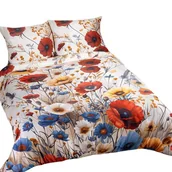 Pościel - Pościel satynowa 160x200 satynlove 12412 maki - miniaturka - grafika 1