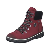 Moda i Uroda OUTLET - Rieker Damskie buty sznurowane 74247, czerwone, rozmiar 42 EU, czerwony, 42 EU - miniaturka - grafika 1