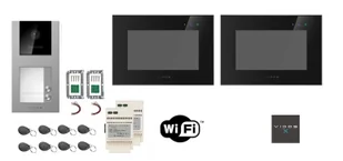 Zestaw wideodomofon 2-rodzinny WiFi  2xM10N-X + stacja bramowa S11-2 - Vidos - Wideodomofony - miniaturka - grafika 1
