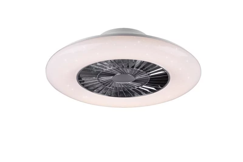 RL VISBY z wentylatorem, LED 40W Pilot efekt świecenia gwiaździsty, barwa światła zmienna Lampa sufitowa ściemnialna RL R62402106 R62402106