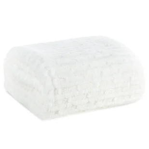 Koc LISA biały 200x220 wytłaczane pasy - Koce - miniaturka - grafika 1