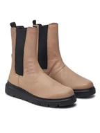 Botki damskie - damskie skórzane sztyblety Chelsea ECCO Nouvelle, botki wysokie EU 35 - miniaturka - grafika 1