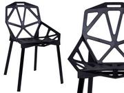 Krzesła - Krzesło ażurowe VECTOR czarne 5902340316719 - miniaturka - grafika 1