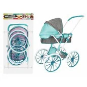 Domki dla lalek - Wózek dla lalek głęboki metalowy szary MEGA CREATIVE 536571 - miniaturka - grafika 1