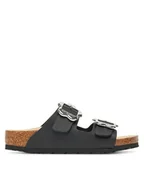 Buty dla dziewczynek - Birkenstock Klapki Arizona Flower Buckle Kids 1029844 S Czarny - miniaturka - grafika 1