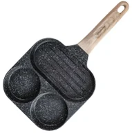 Patelnie - Czarna patelnia do smażenia jajek S7-B88 - miniaturka - grafika 1