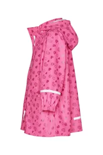 Kurtka przeciwdeszczowa w serduszka różowa - Kurtki i płaszcze dla dziewczynek - miniaturka - grafika 2