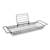 Półki łazienkowe - Czarna metalowa regulowana półka na wannę PT LIVING Tub, 61-86 cm - miniaturka - grafika 1