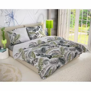 Kvalitex Pościel bawełniana Delux Palma biały, 140 x 220 cm, 70 x 90 cm, 140 x 220 cm, 70 x 90 cm - Pościel - miniaturka - grafika 1