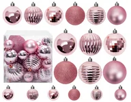 Bombki - Bombki Choinkowe Zestaw Komplet Dekoracje Xxl Róż - miniaturka - grafika 1