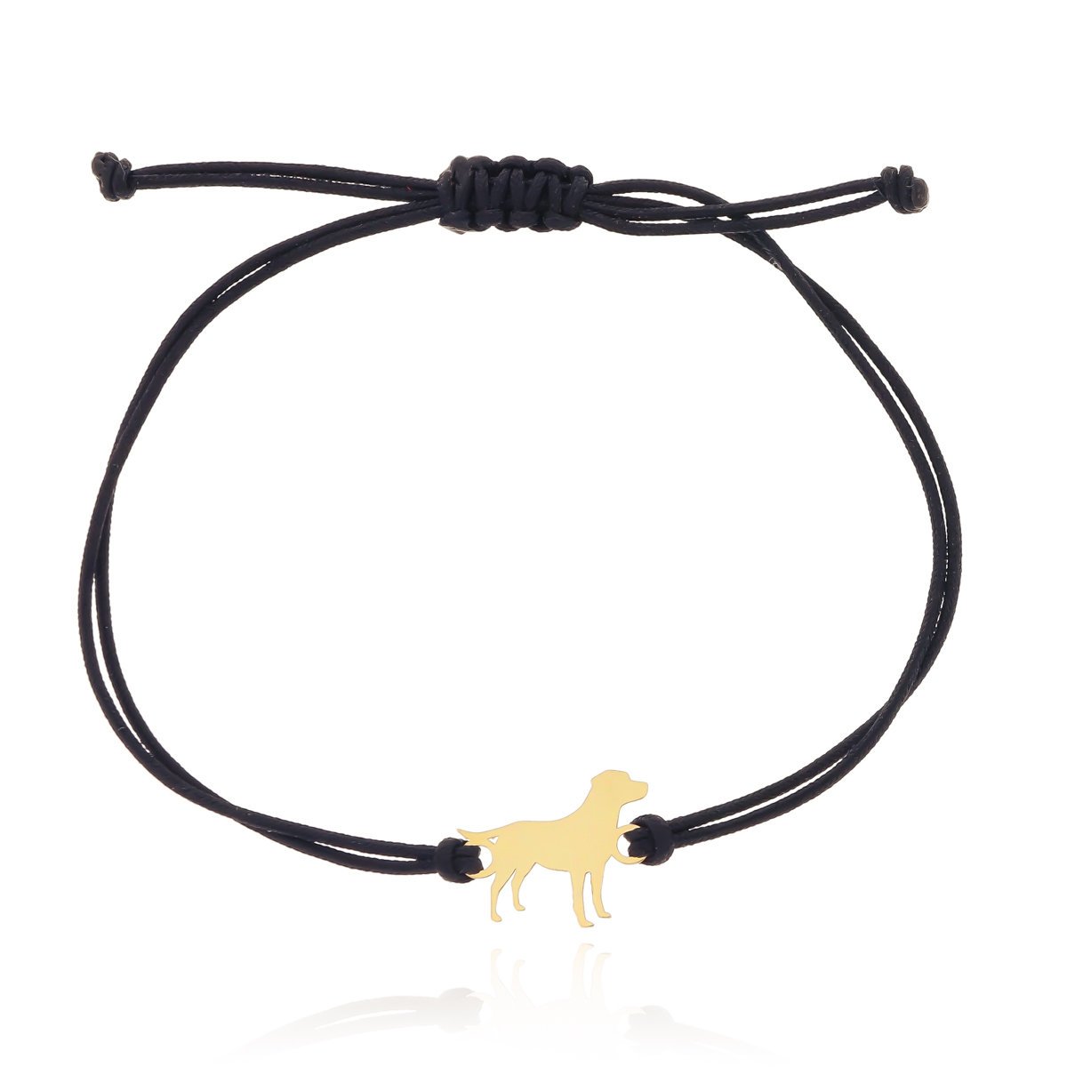 Bransoletka sznurek czarny piesek pr. 585