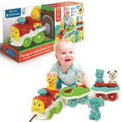 Zabawki interaktywne dla dzieci - Clementoni Interaktywny pociąg ze zwierzątkami 50802 - miniaturka - grafika 1