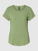 Koszulki i topy damskie - T-shirt z zaokrąglonym dołem model ‘BELLA’ - miniaturka - grafika 1