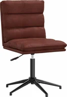 Krzesła - vidaXL Krzesło do jadalni Lśniąca brązowa sztuczna skóra - miniaturka - grafika 1