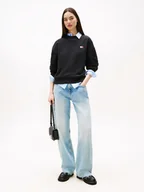 Bluzy damskie - TOMMY JEANS Bluza w kolorze czarnym - miniaturka - grafika 1