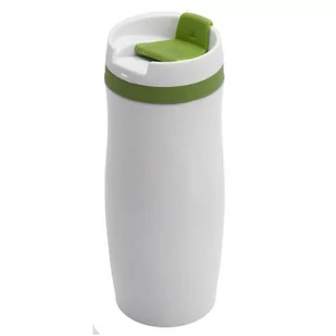 Kubek izotermiczny Viki 390 ml, zielony/biały - Kubki termiczne - miniaturka - grafika 1