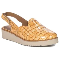 Półbuty damskie - Maciejka Półbuty damskie skórzane lakierowane Żółte-40 - miniaturka - grafika 1