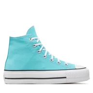 Trampki damskie - Trampki Converse Chuck Taylor All Star Lift A07570C Niebieski - miniaturka - grafika 1