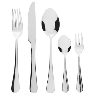 BELIANI Zestaw sztućców srebrny stal nierdzewna komplet 30 elementów dla 6 osób łyżka łyżeczka widelczyk nóż widelec nowoczesny wygląd - Zestawy sztućców - miniaturka - grafika 1