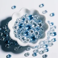 Rękodzieło - TEMU 3500 przezroczystych i niebieskich mieszanych diamentów symulacyjnych, odpowiednich do wypełniania wazonu, dekoracji ślubnej, luźnych stołów - miniaturka - grafika 1