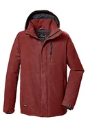 Kurtki męskie - G.I.G.A. DX Męska kurtka funkcyjna/kurtka outdoorowa wodoszczelna z odpinanym kapturem GW 71 MN JCKT, ciemnoognista czerwień, XL, 42213-000 - miniaturka - grafika 1