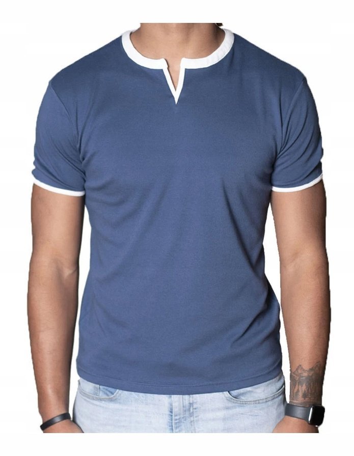 Klasyczna niebieska koszulka T-shirt Spear Point L