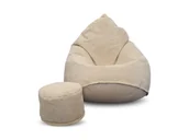 Pufy i podnóżki - Pufa sako XXXXL worek + gratis sztruksowa smietanka - miniaturka - grafika 1