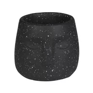 Donice - Osłonka doniczki cementowa Lone Twarz 11cm boho aztec antracyt - miniaturka - grafika 1