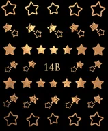 Ozdoby do paznokci - Metaliczne naklejki wodne na paznokcie - nr 14B - miniaturka - grafika 1