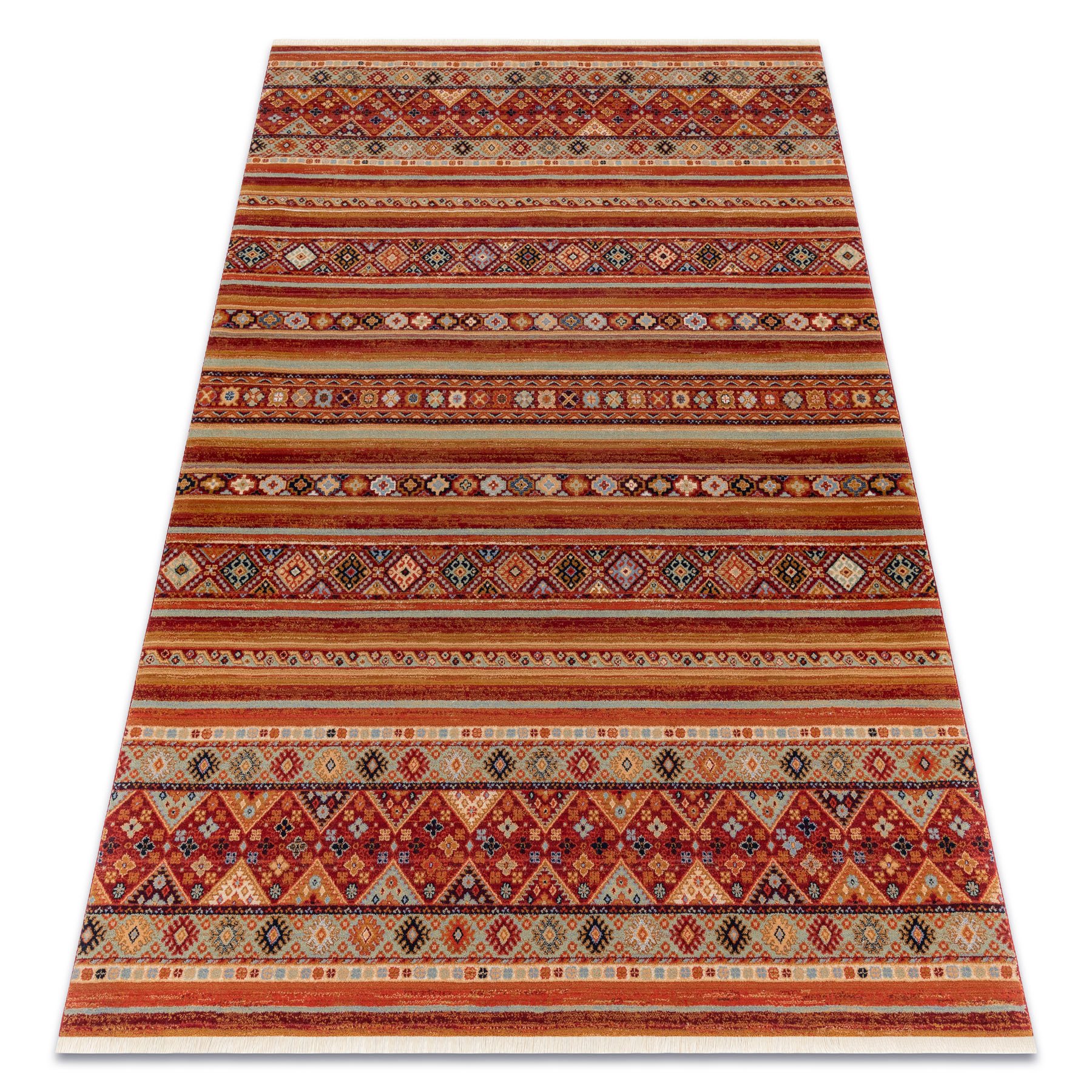 Dywan KESHAN Frędzle, orientalny 7685/53578 terakota pomarańczowy 80x145 cm