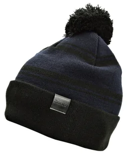 Męska Zimowa Czapka z pomponem granatowo/czarna L/XL 2MORO ST-557A - Czapki damskie - miniaturka - grafika 1