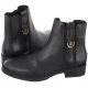 Botki damskie - Tommy Hilfiger Botki Hardware Leather Flat Boot Black FW0FW05996 BDS (TH325-a) - grafika 1