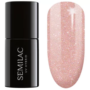 Semilac Semilac Baza Extend 804 5w1 Glitter Soft Beige 7ml - Lakiery hybrydowe - miniaturka - grafika 1