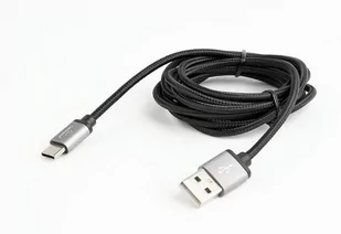 Gembird Kabel Micro Typ-C oplot tekstylny/1.8m/czarny (CCB-MUSB2B-AMCM-6) - Kable komputerowe i do monitorów - miniaturka - grafika 1