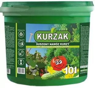 Kurzak - suszony naturalny nawóz kurzy 10L wiaderko BIOVITA - Nawozy ogrodnicze - miniaturka - grafika 1