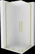 Kabiny prysznicowe - Mexen Velar L Duo kabina prysznicowa rozsuwana 100x100 cm, szron, złota szczotkowana - 871-100-100-02-33-55 - miniaturka - grafika 1