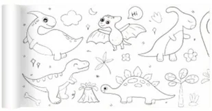 ZWIJANA KOLOROWANKA W ROLCE 3M DO MALOWANIA Z KLEJEM DLA DZIECI DINO - Przybory szkolne - miniaturka - grafika 1