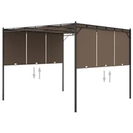 Altany ogrodowe - Altana ogrodowa z zasłoną, 3 x 3 x 2,25 m, kolor taupe - miniaturka - grafika 1