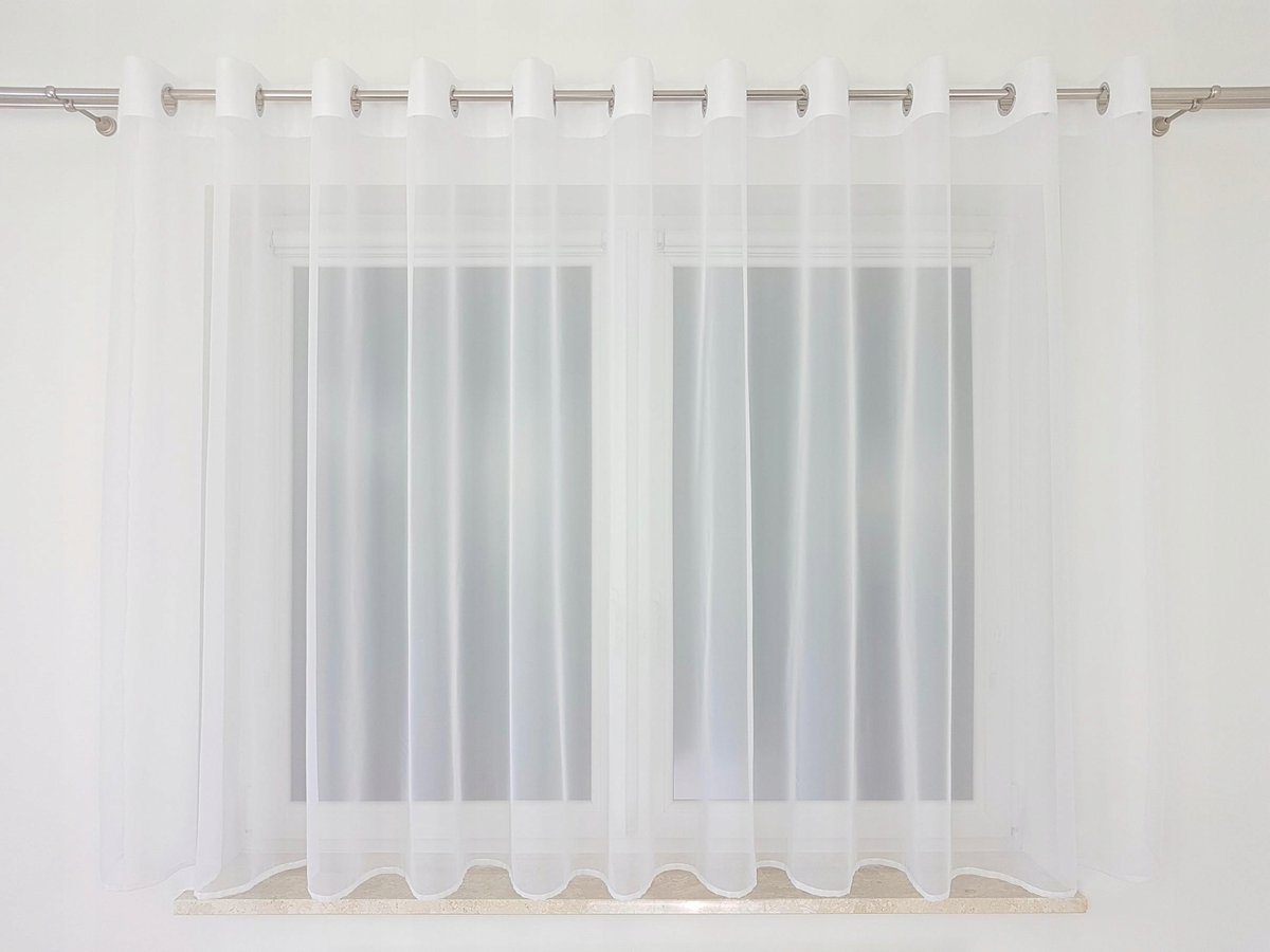 FIRANA GOTOWA Z WOALU FIRANKA NA PRZELOTKACH WOAL 400X150CM DO KUCHNI