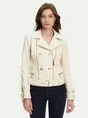 Kurtki damskie - Guess Kurtka z imitacji skóry W4YL33 K8S30 Écru Regular Fit - miniaturka - grafika 1