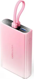 Vention 10000 mAh USB-C + Lightning + USB-A 22.5W z wyświetlaczem LED różowy - Powerbanki Vention 10000 mAh USB-C + Lightning + USB-A 22.5W z wyświetlaczem LED różowy - Powerbanki - miniaturka - grafika 1