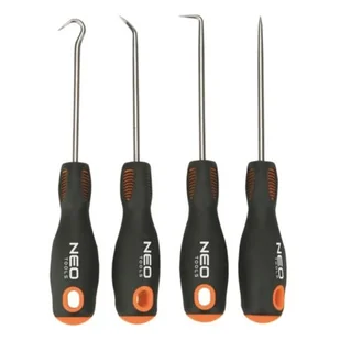 NEO-TOOLS Komplet narzędzi hakowych 140mm w zestawie 4 sztuki 04-230 - Śrubokręty - miniaturka - grafika 1