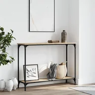 Konsole i sekretarzyki - vidaXL Stolik konsolowy, dąb sonoma, 101x30,5x75 cm - miniaturka - grafika 1