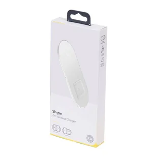Baseus Simple 2w1 ładowarka bezprzewodowa Qi do telefonu i słuchawek AirPods 15W biały (WXJK-02) - Ładowarki do telefonów - miniaturka - grafika 8