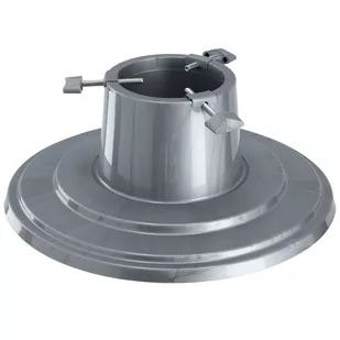 Stojak pod choinkę okrągły 39 cm, srebrny - Stojaki choinkowe - miniaturka - grafika 1
