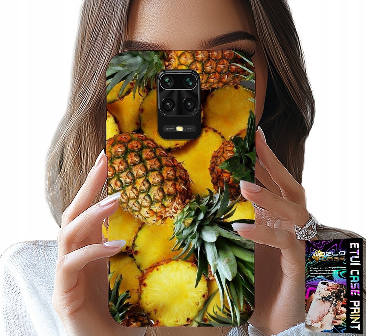 ETUI DO XIAOMI NOTE 9 PRO / 9S - ANANAS OWOCOWY CASE OBUDOWA + SZKŁO
