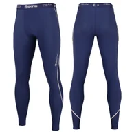 Spodnie narciarskie - Bielizna Termoaktywna Męska Spodnie Legginsy TSMLF100 SKINS Granatowa M - miniaturka - grafika 1
