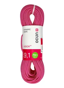 Lina dynamiczna Ocun Vision WR 9.1 mm 70 m - purple/yellow - Sprzęt wspinaczkowy - miniaturka - grafika 1