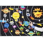 Zabawki sensoryczne - MAKIETA FILCOWA UKŁAD SŁONECZNY KOSMOS MATA TABLICA EDUKACYJNA DZIECI ZI-29 - miniaturka - grafika 1